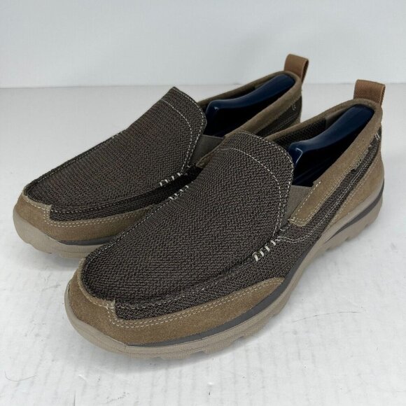 Skechers Mens 64365 Brown Superior Milford Memory Foam Slip-On Size 9 Loafers - Picture 1 of 9